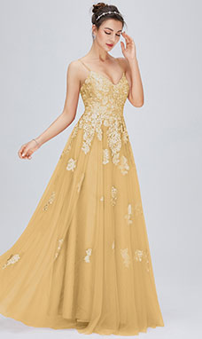 Trapezio A V Raso terra Tulle Abito da festa con Pizzo