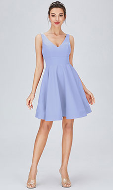 A-line V-neck Short/Mini Prom Dress