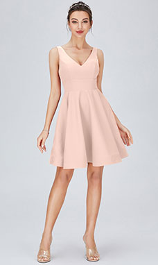A-line V-neck Short/Mini Prom Dress